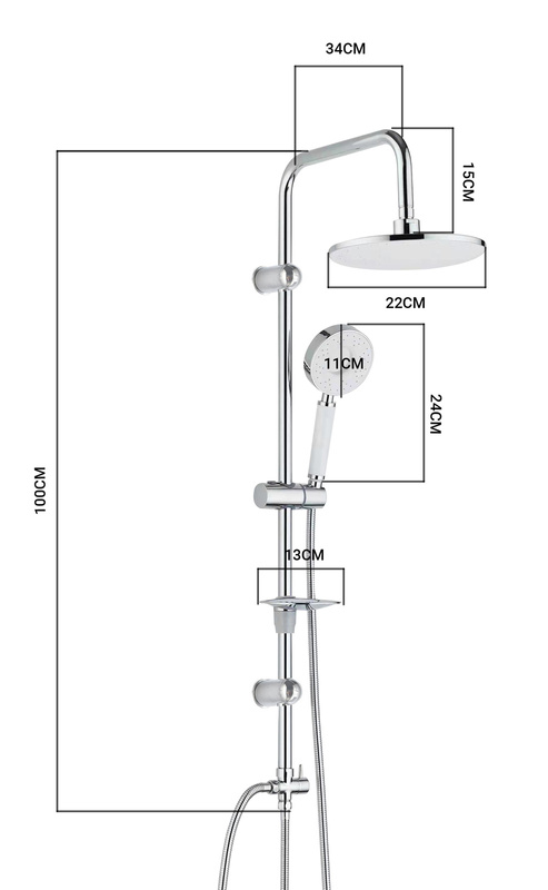 Zestaw natryskowy CURIUM chrom
