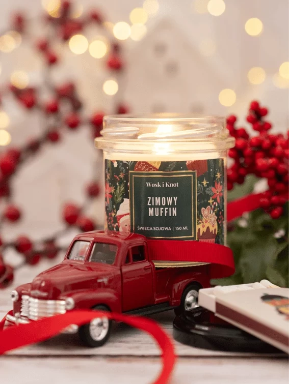 Świeca sojowa zapachowa ZIMOWY MUFFIN 150ml