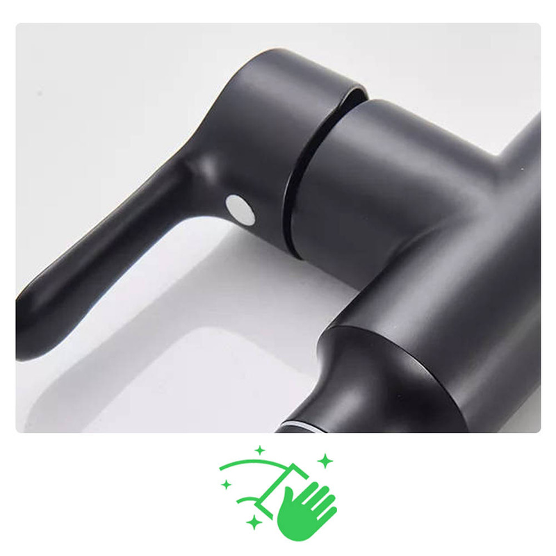 Bateria kuchenna z wyciąganą wylewką SIENA czarna