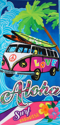 Ręcznik plażowy szybkoschnący z mikrofibry 90x170 ALOHA