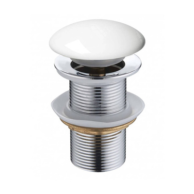 Korek Umywalkowy KLIK-KLAK biały bez przelewu