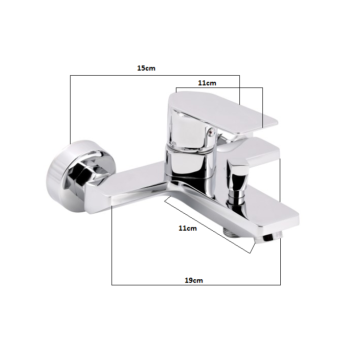 Bateria wannowa prysznicowa ścienna