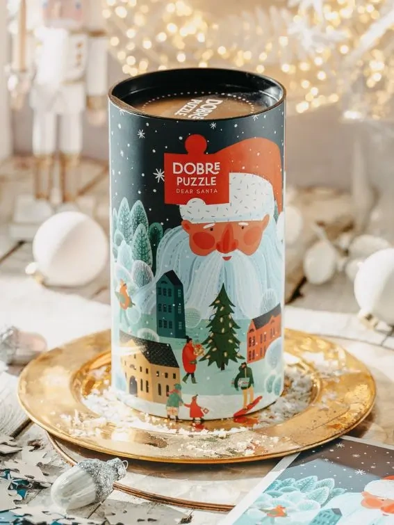 Puzzle 500 elementów Dear Santa w tubie