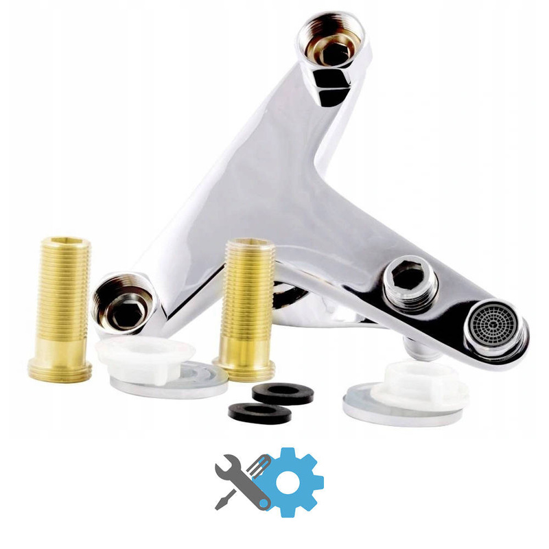 Bateria wannowa nawannowa stojąca kran mosiądz MAMBO