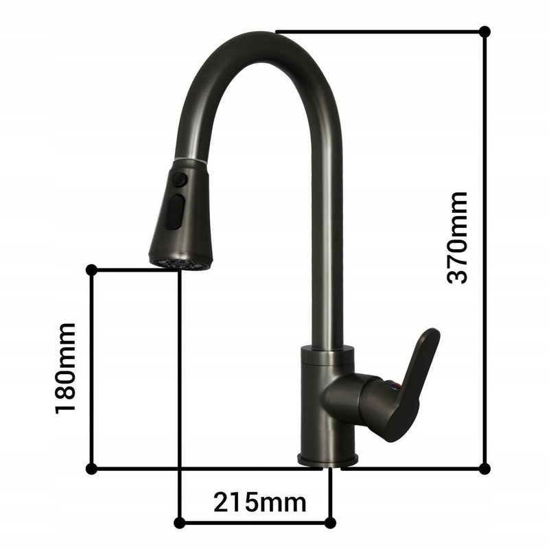 Bateria kuchenna GRAFIT z wyciąganą wylewką 3F