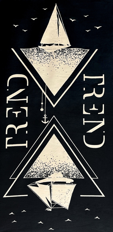 Ręcznik plażowy szybkoschnący z mikrofibry 70x140 NIGHT OCEAN