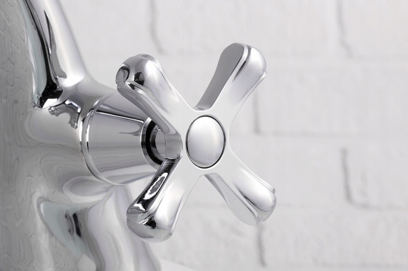 Bateria umywalkowa retro pokrętła kran do umywalki