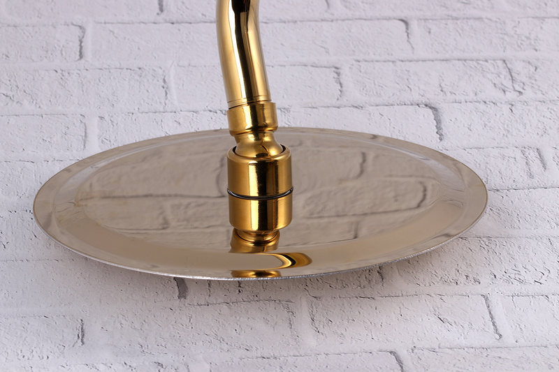 Zestaw złota bateria wannowa z deszczownicą AMBRO