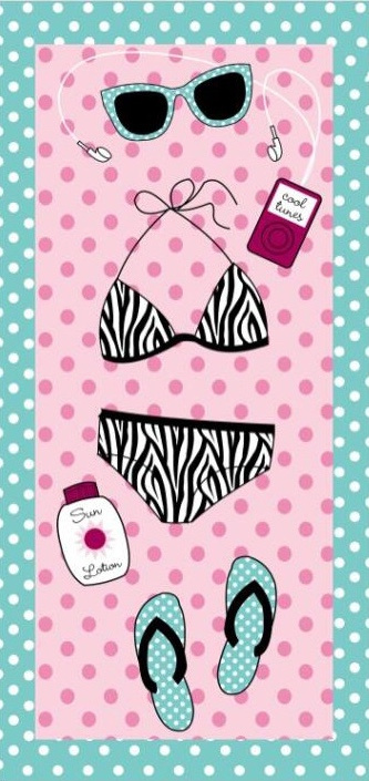 Ręcznik plażowy szybkoschnący z mikrofibry 70x140 COOL TUNES