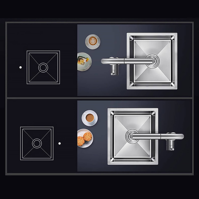 Zlewozmywak stalowy 54x44 inox + syfon GRATIS podblatowy, podwieszany