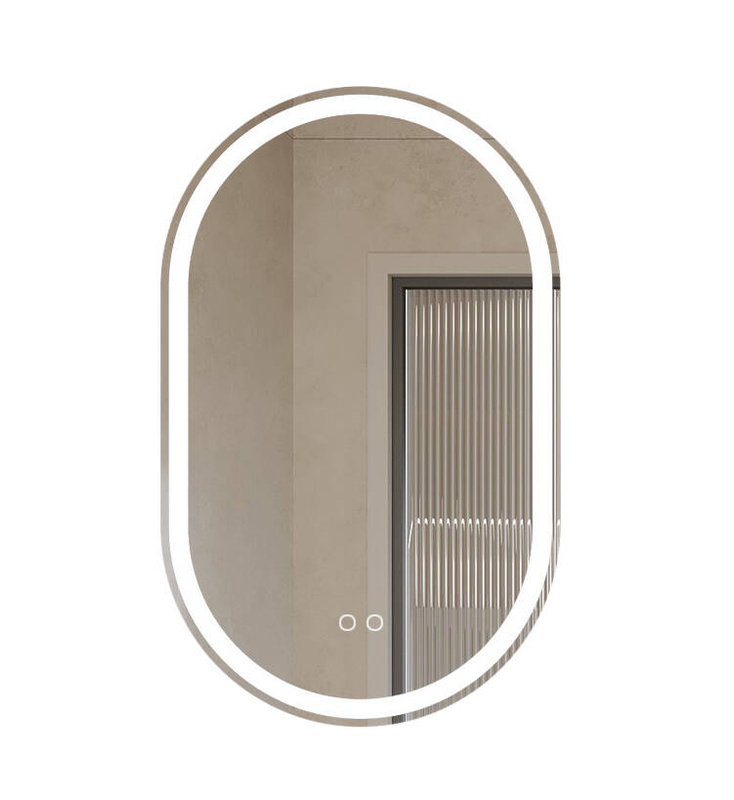 Lustro łazienkowe podświetlane LED 50x80 cm owalne J20