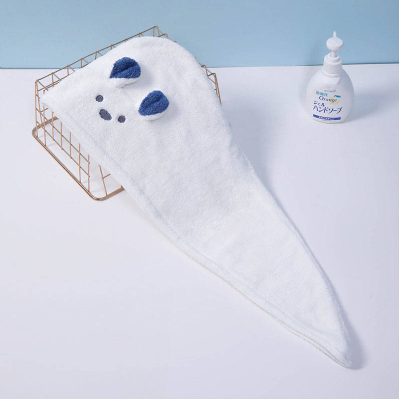 Ręcznik na włosy z mikrofibry szybkoschnący biały