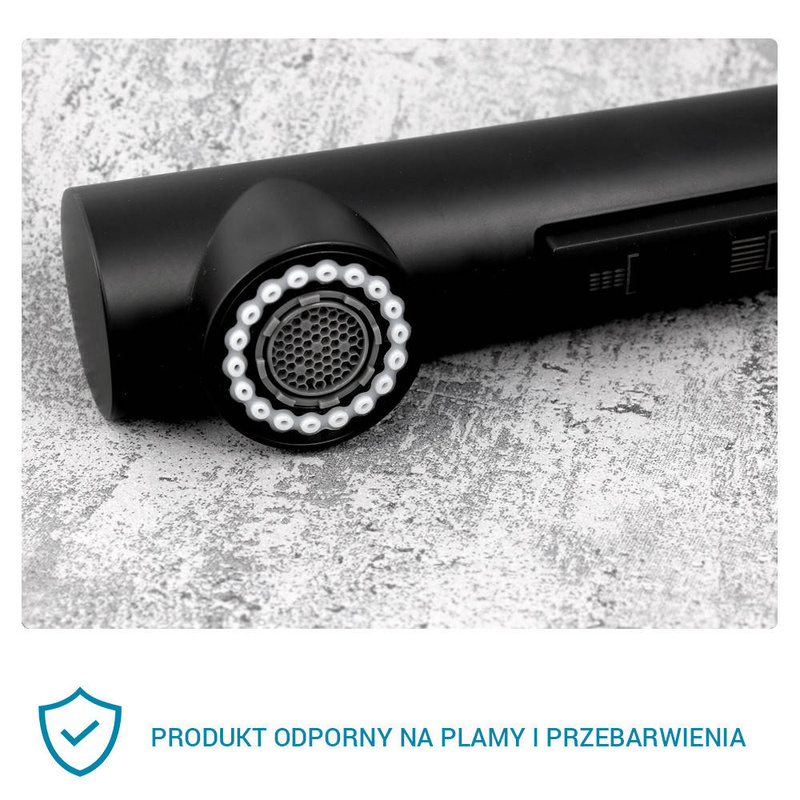 Bateria kuchenna czarna GAJA z wyciągana wylewką