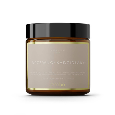 Świeca sojowa zapachowa EMHO DRZEWNO-KADZIDLANY 100 ml