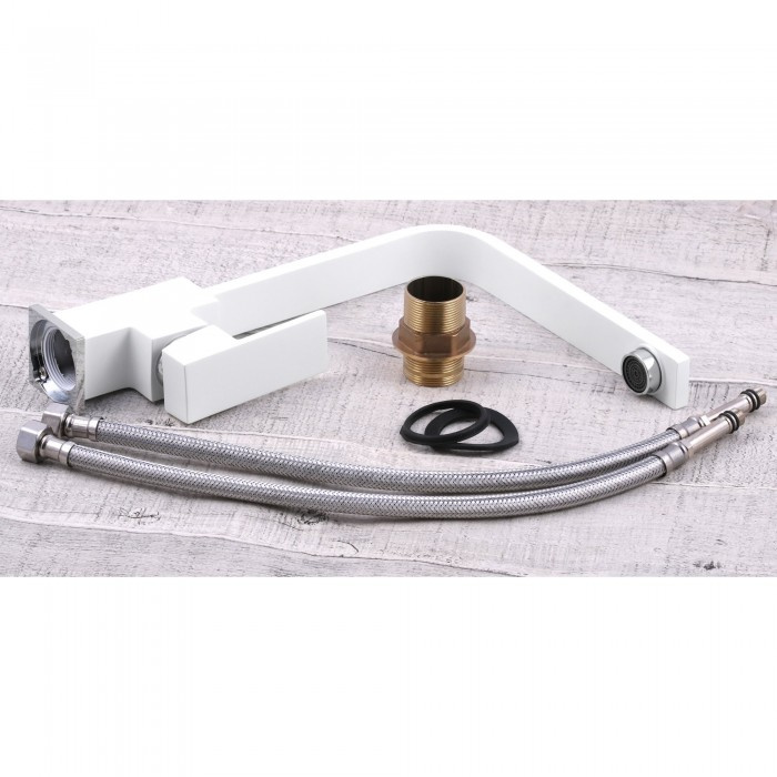 Bateria kuchenna wysoka biała matowa obrotowa