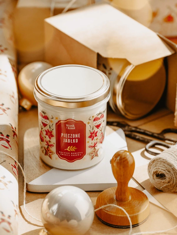 Świeca sojowa zapachowa PIECZONE JABŁKO 300ml