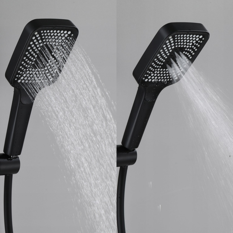 Zestaw natryskowy kolumna prysznicowa czarna + bateria, słuchawka, bidetka MODERN BLACK