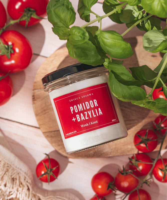 Świeca sojowa zapachowa POMIDOR BAZYLIA 300ml