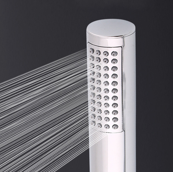 Słuchawka prysznicowa stalowa chrom prosta zaokrąglona HUGO