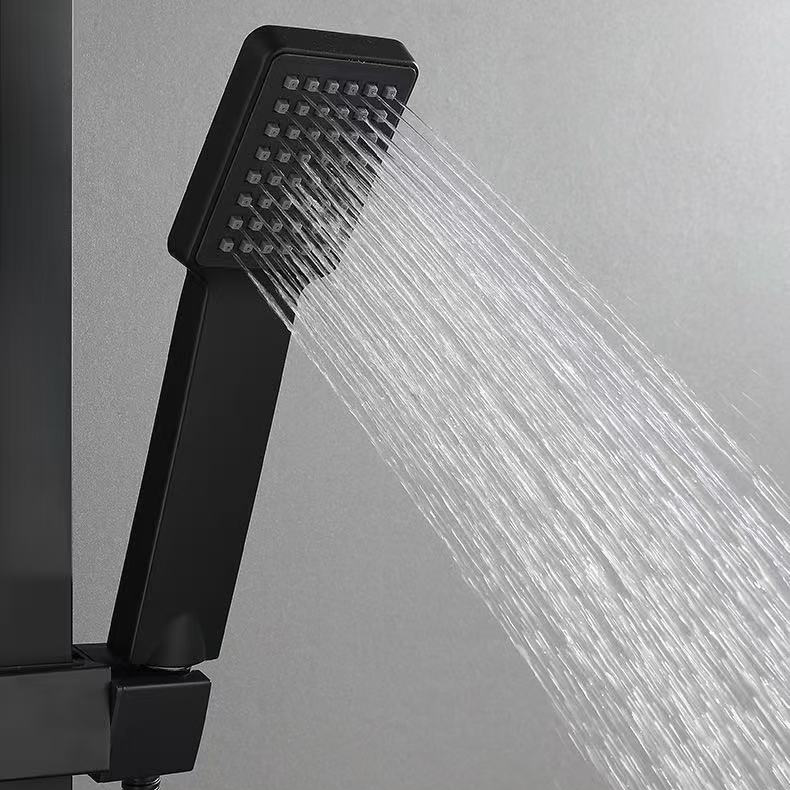 Słuchawka prysznicowa kwadratowa 1-funkcyjna KAMA czarna