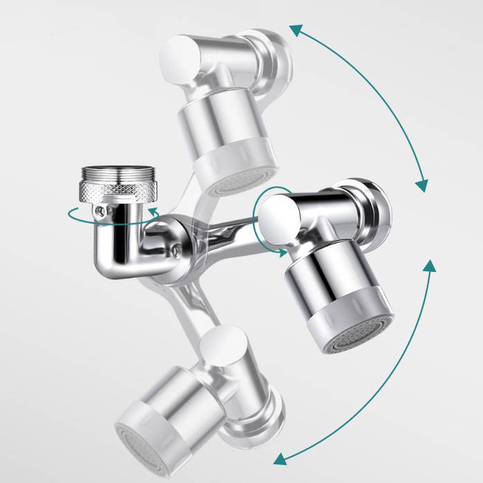 Perlator mosiężny przedłużka do kranu obrotowa 1080° 2-funkcyjna