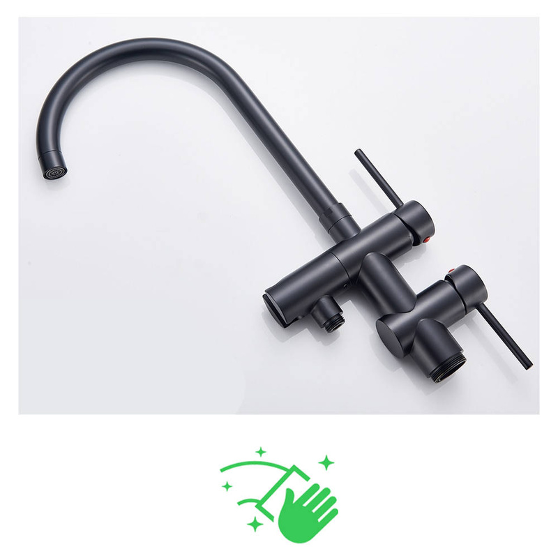 Bateria wannowa wolnostojąca czarna DOLCE VITA