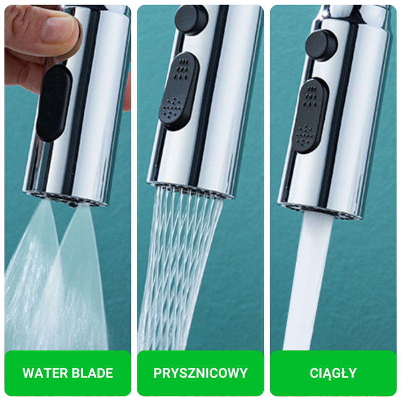 Perlator rączka słuchawka do baterii kuchennej FLASH chrom