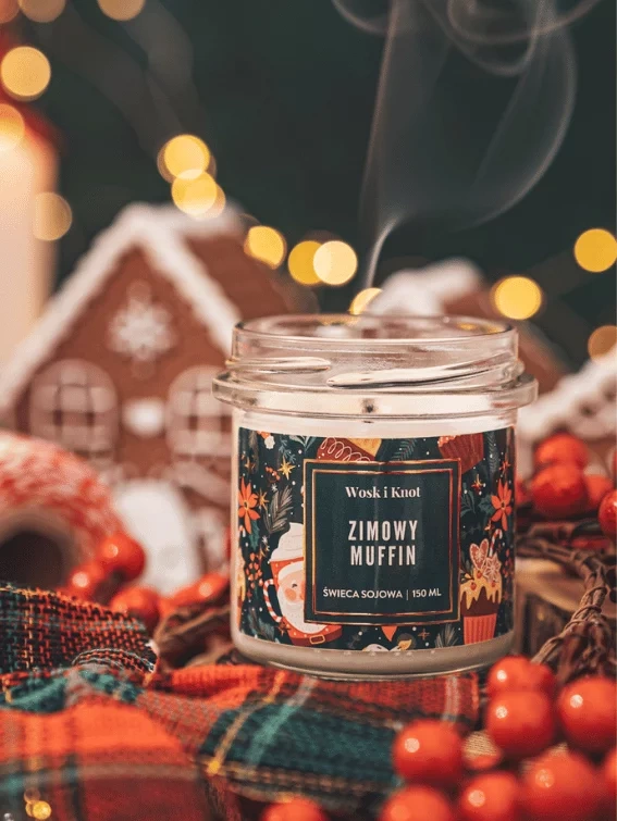 Świeca sojowa zapachowa ZIMOWY MUFFIN 150ml