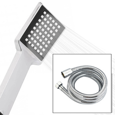 Zestaw prysznicowy słuchawka SQUARE + wąż natryskowy