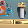 Dozownik do zlewozmywaka złoty napełniany od góry