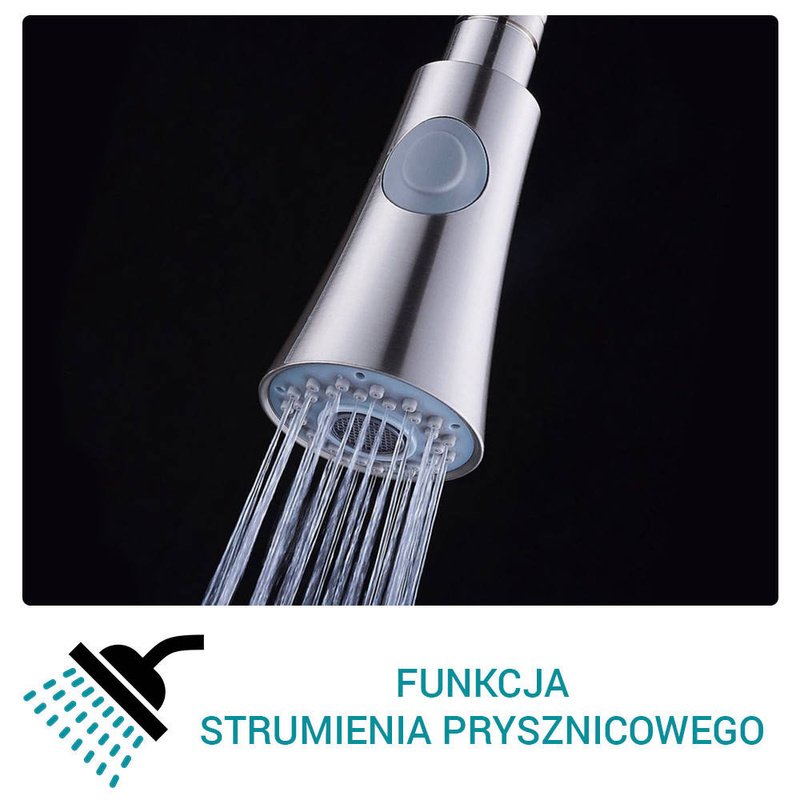 Bateria kuchenna wyciągana wylewka TUBO INOX