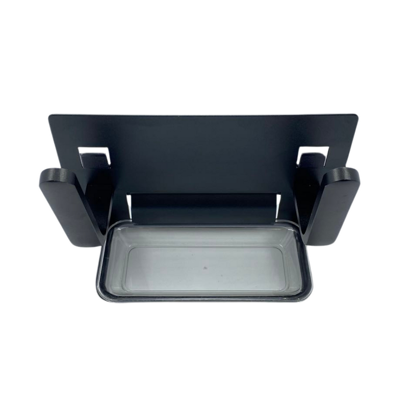 Uchwyt ścienny stojak na pokrywki czarny