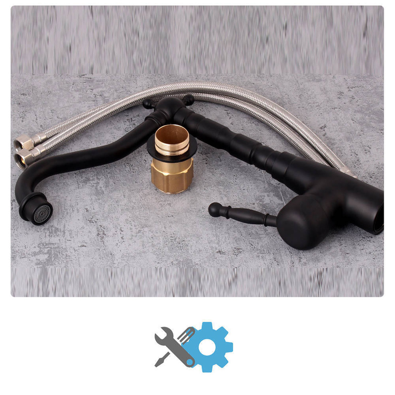 Bateria kuchenna czarna RETRO BLACK elegancka