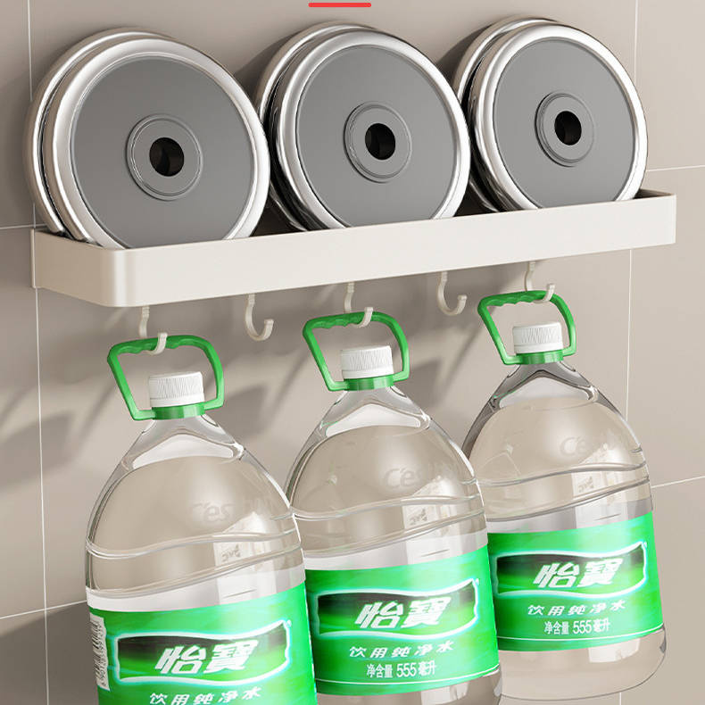 Półka łazienkowa wisząca biała LOFT 40cm z wieszakiem