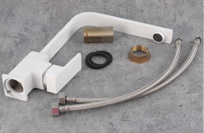 Bateria kuchenna biała nakrapiana SQUARE