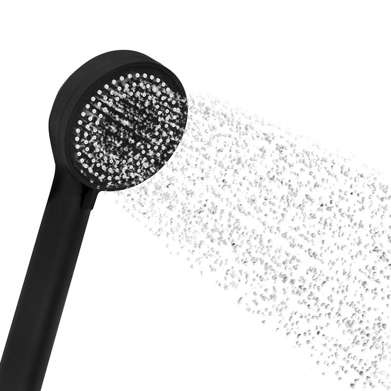 Zestaw prysznicowy czarny 3F SARA słuchawka + wąż + uchwyt