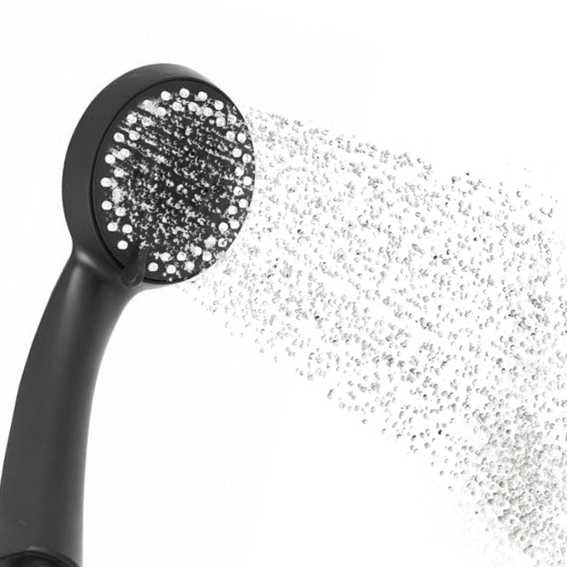 Zestaw prysznicowy czarny 5F słuchawka + wąż NERO