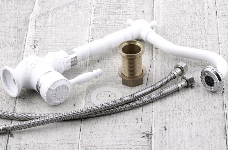 Bateria kuchenna biała RETRO