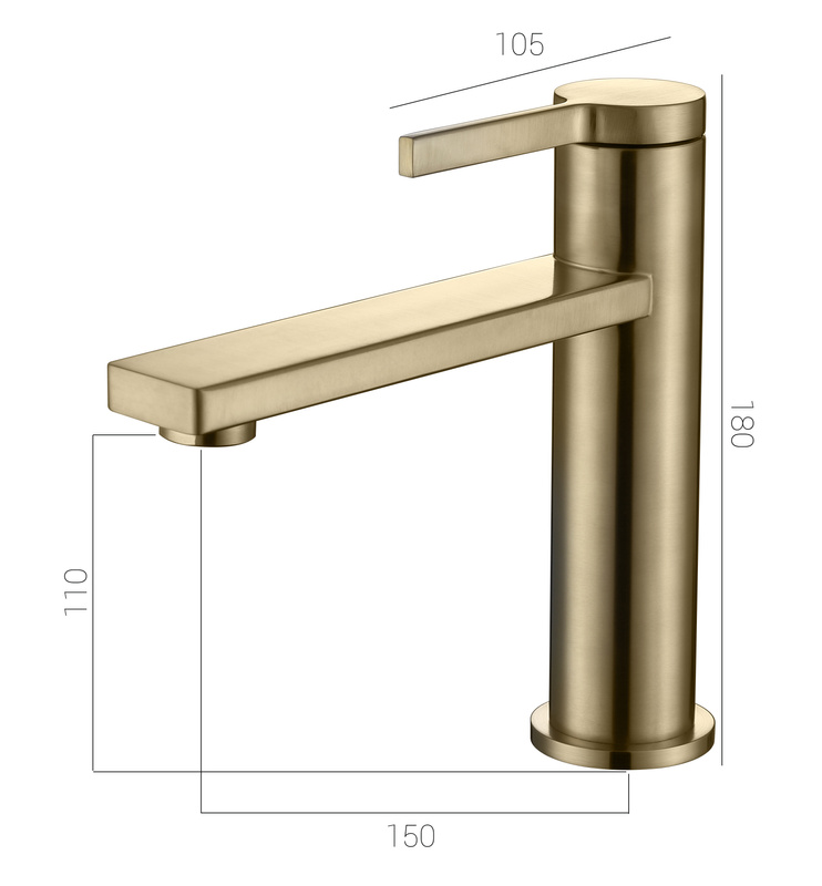 Bateria umywalkowa złota EOL