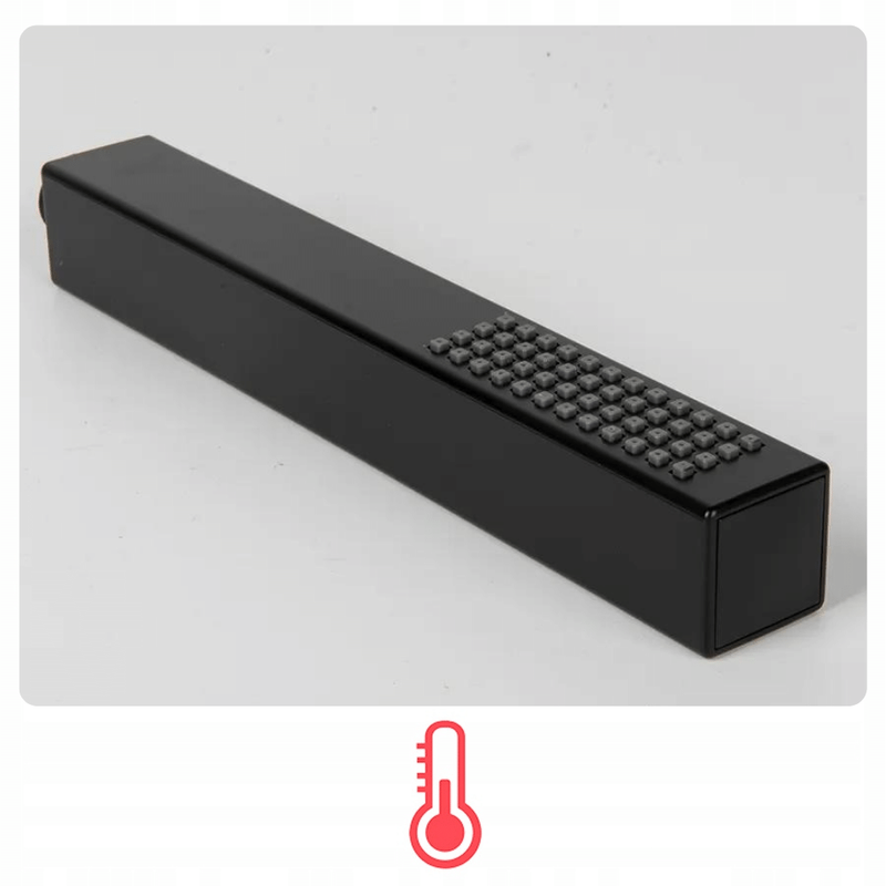 Słuchawka prysznicowa stalowa czarna kwadratowa CUBE