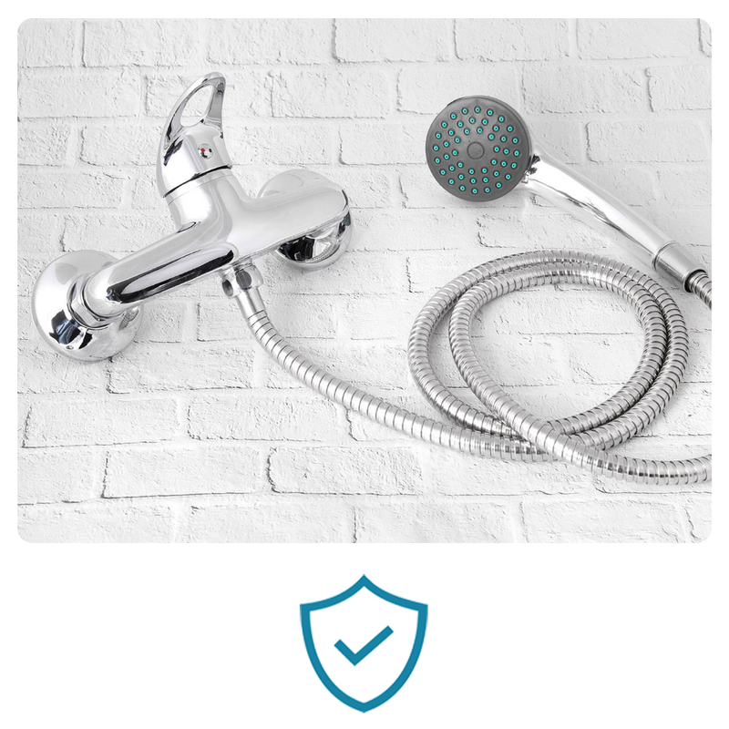 Bateria prysznicowa ścienna z zestawem natryskowym LUMA