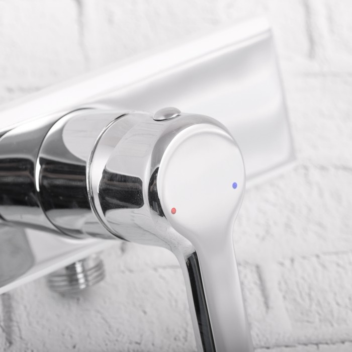 Bateria natryskowa prysznicowa biała chrom