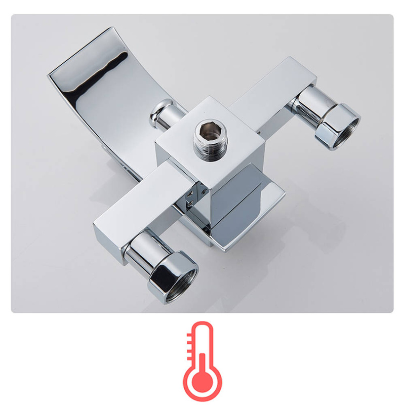 Bateria wannowa ścienna z szeroką wylewką wodospad IDEAL