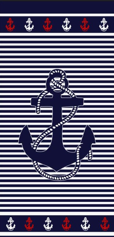 Ręcznik plażowy szybkoschnący z mikrofibry 70x140 OCEAN SAILOR