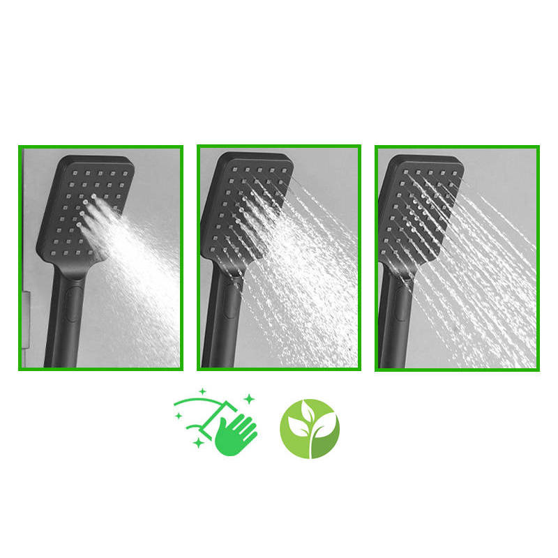 Zestaw prysznicowy czarny 3F ABS BLACK słuchawka + wąż