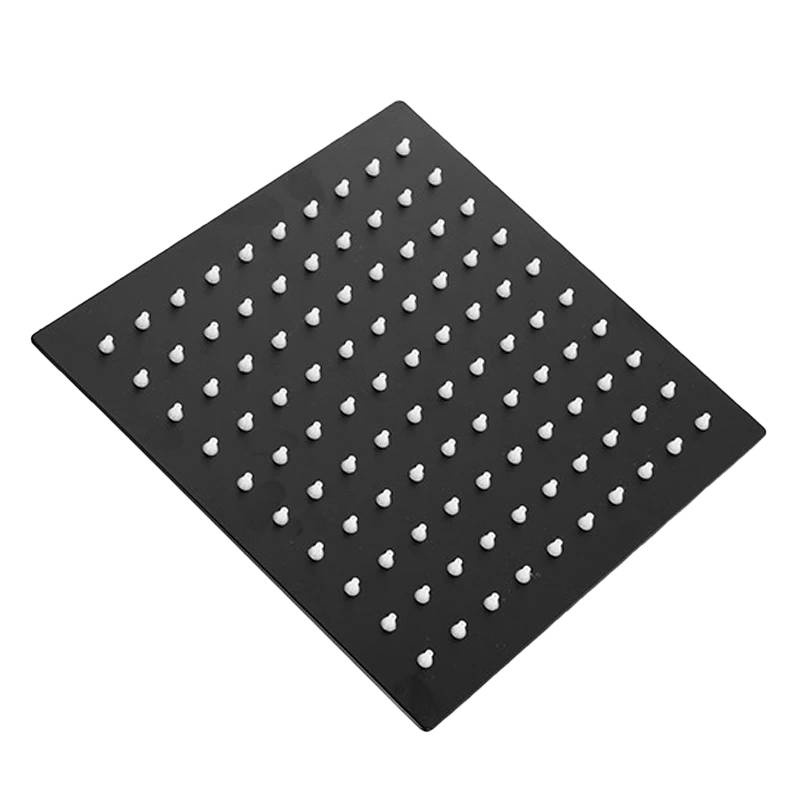 Deszczownica prysznicowa czarna kwadratowa 20cm