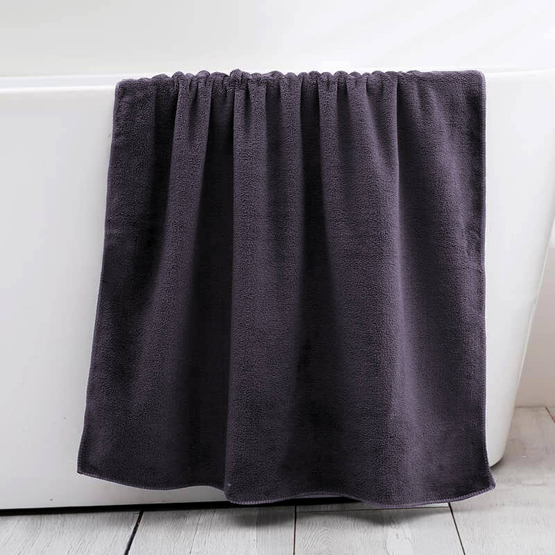 Ręcznik kąpielowy MIKRO szarofioletowy z mikrofibry 70x140 szybkoschnący