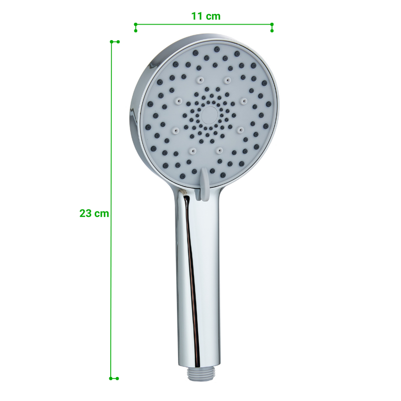 Słuchawka prysznicowa natryskowa 3-funkcyjna FLAT chrom szary