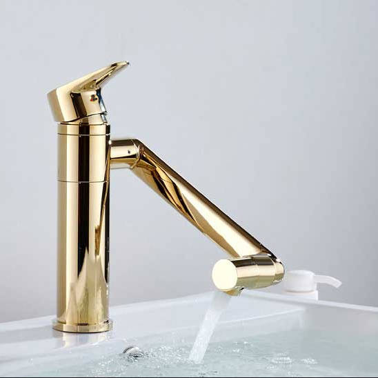 Bateria umywalkowa złota ruchoma obrotowa SOLDIER GOLD