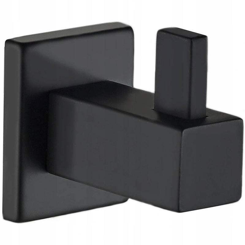 Wieszak uchwyt na ręcznik czarny prostokątny FORB